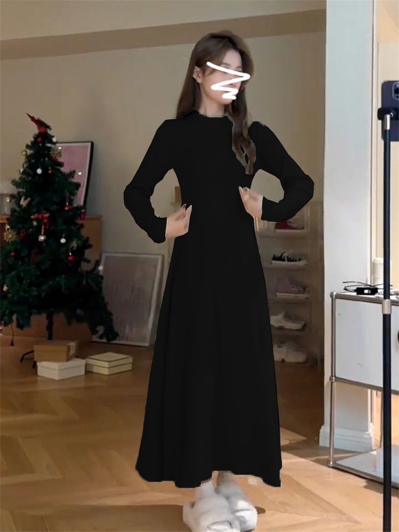 コート付きでスリムに見えるニッチな厚みのある女性用23新作インナーボトムロングスカート コート付きでスリムに見えるニッチな厚みのある女性用23新作インナーボトムロングスカート