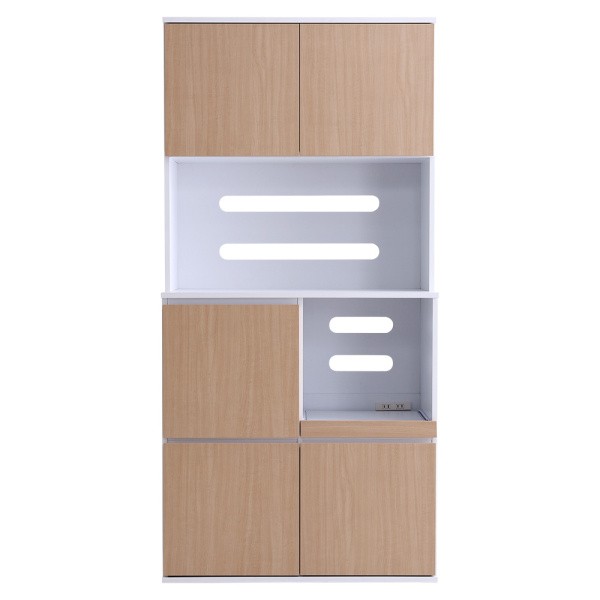 スリム レンジ台食器棚 幅79cm 高さ163cm キッチン収納 スライドトレー コンセント付 キッチンボード コンパクトラック スリム レンジ台食器棚 幅79cm 高さ163cm キッチン収納 スライドトレー コンセント付 キッチンボード コンパクトラック