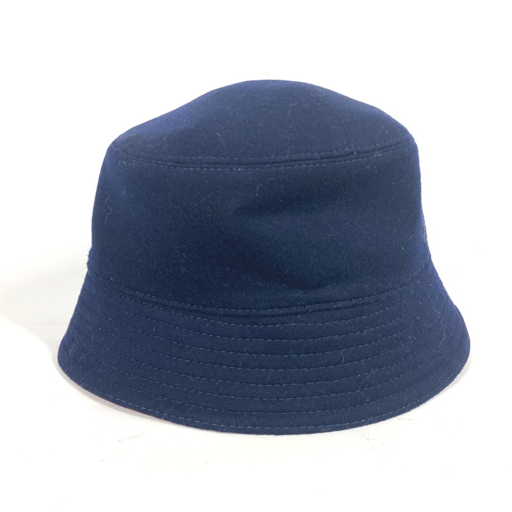 ハット M7011M シャポーモノグラム レコード ハット帽 帽子 バケットハット ボブハット ウール ネイビー ハット M7011M シャポーモノグラム レコード ハット帽 帽子 バケットハット ボブハット ウール ネイビー