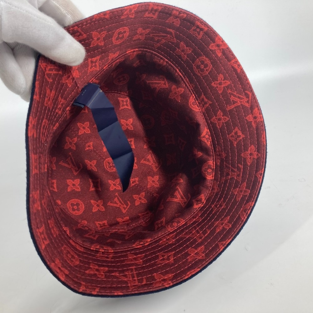 ハット M7011M シャポーモノグラム レコード ハット帽 帽子 バケットハット ボブハット ウール ネイビー ハット M7011M シャポーモノグラム レコード ハット帽 帽子 バケットハット ボブハット ウール ネイビー