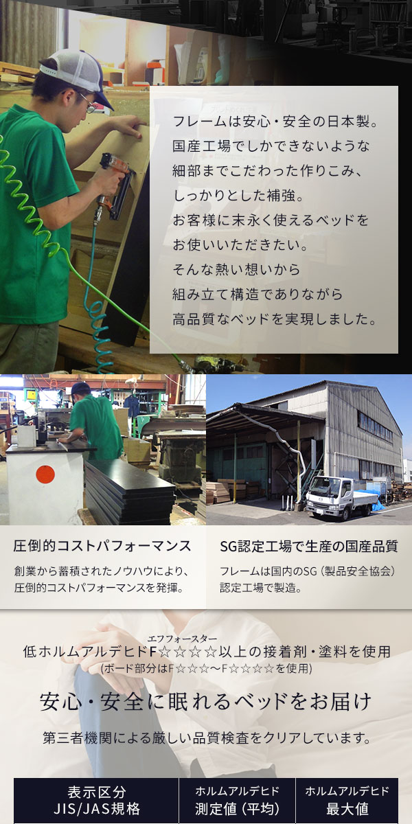 ベッド シングル 海外製ポケットコイルマットレス付 片面仕様 茶 引出付 照明付 棚付 木製 ステラ