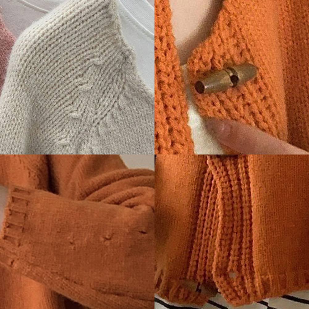 カーディガン レディース ホーンボタンカーディガン ベージュ 黒 長袖 ロング きれいめ 暖かい ゆったり ニット 丸首 ウール 人気 フリース 秋 Vネック ショート丈 大きいサイズ ブラック 春