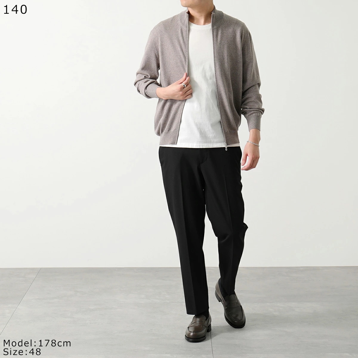 GRAN SASSO グランサッソ ジップアップニット 55144 14290 メンズ 長袖