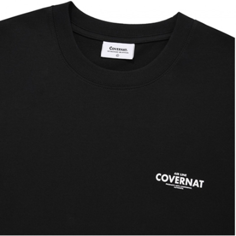 [COVERNAT] パスポートTシャツホワイト Qoo10 COVERNAT カバーナットパスポート T シャ 無地
