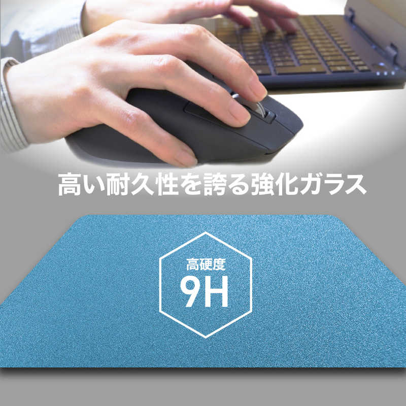 アローン　ガラスマウスパッド ［350x300x3mm］グレー ALLONE　ALG-GMMPDIGY