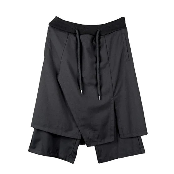 ワイドパンツ スカート風 メンズ 袴パンツ 個性的 ズボン ストリート 原宿ファッション 7分丈 バンド ロック mdprevattcaulkingandwaterproofing.com
