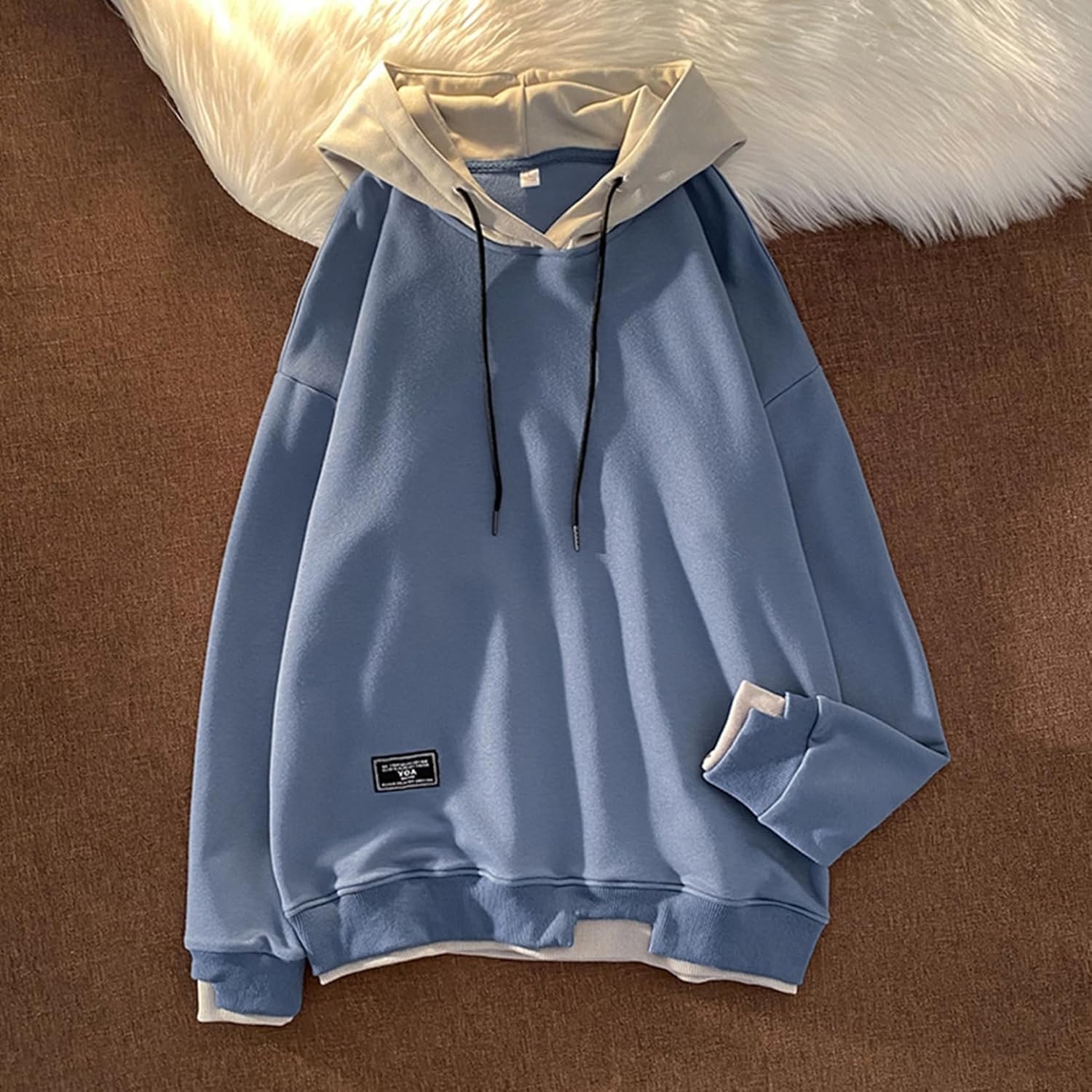 パーカー プルオーバー s-4xl メンズ フード付き 長袖 トレーナー ボア付き 5カラー 秋服 冬服 カジュアル 防風防寒 吸汗性 レトロ ファッション 練習用 普段着 ストリート ブラ