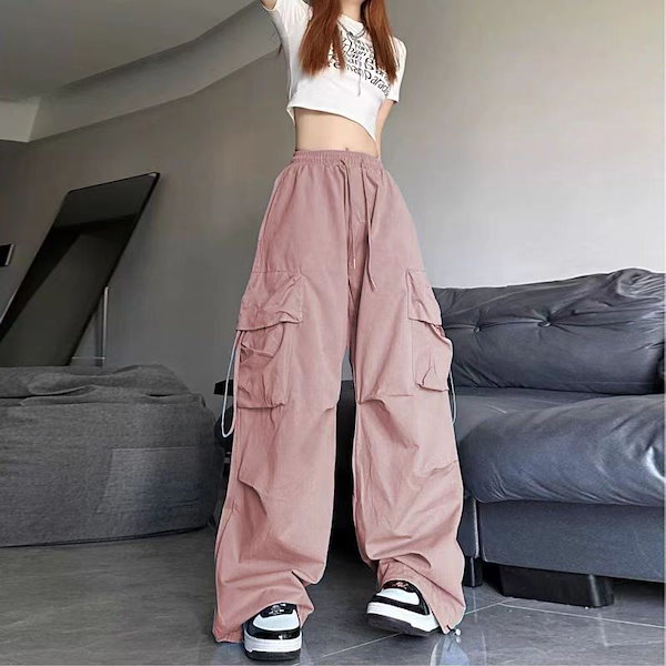 2025販売中　度詰めレディースパンツ　新品未使用タグつき　色　OffWhite ドット柄ワイドパンツ パンツ レディース ボトムス ロング・再
