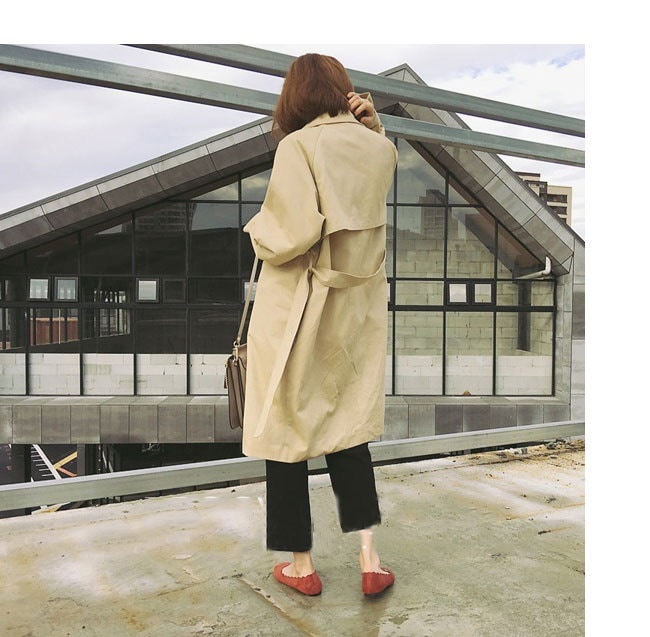 レディース服 女性 ファッション コート アウター トレンチコート ロング丈 秋服 ダブルボタン ゆったり 大きいサイズ 黒 ベージュ バックル パフ袖 レディース服 女性 ファッション コート アウター トレンチコート ロング丈 秋服 ダブルボタン ゆったり 大きいサイズ 黒 ベージュ バックル パフ袖