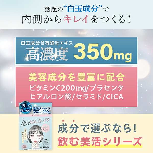 Qoo10] ピルボックス 【飲む美活】飲む 白玉 グルタチ オン・