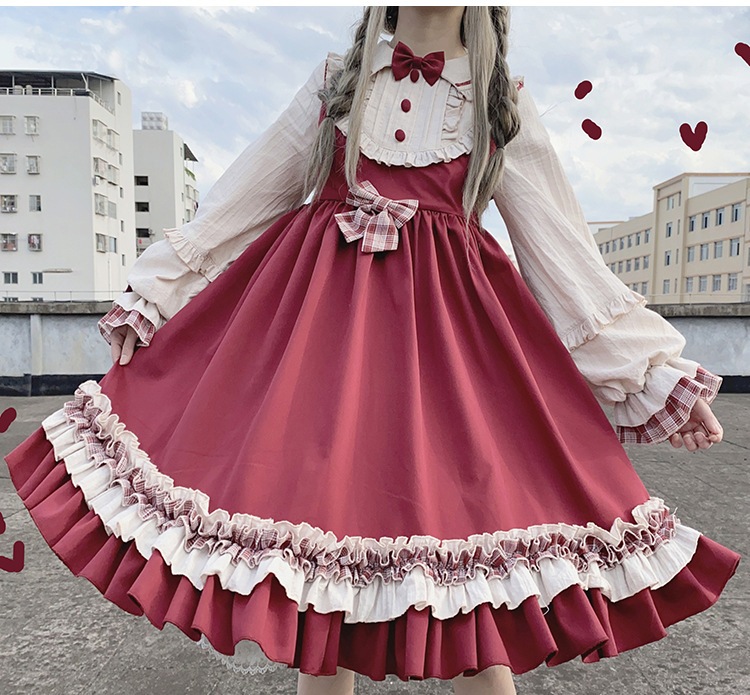 OP少女 ロリータ ワンピース ドレスジャンパースカート イベント ハロウィン卒業式結婚式姫様 A328