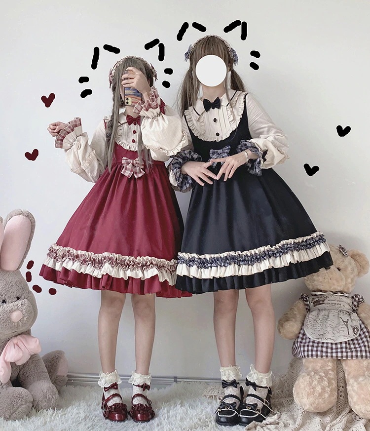 OP少女 ロリータ ワンピース ドレスジャンパースカート イベント ハロウィン卒業式結婚式姫様 A328
