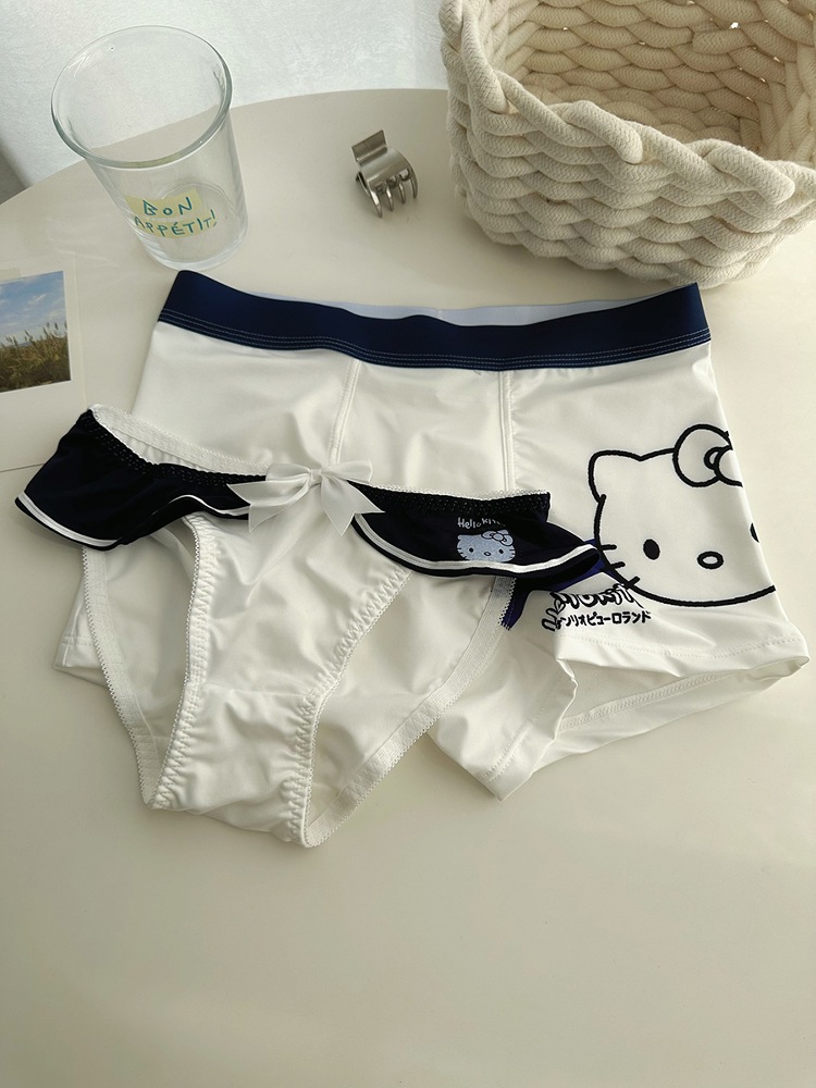 【1点ご購入 で10点プレゼントいたします】キティちゃんブルーのカップルパンツ1男1女アニメかわいい2025純綿枠 【1点ご購入 で10点プレゼントいたします】キティちゃんブルーのカップルパンツ1男1女アニメかわいい2025純綿枠