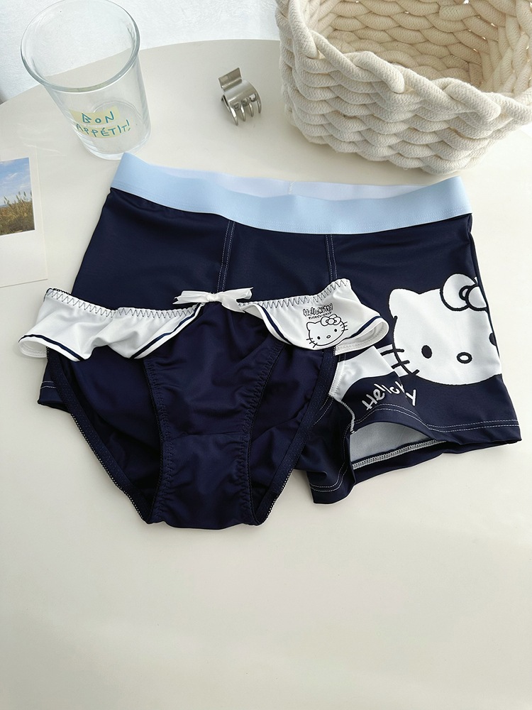 【1点ご購入 で10点プレゼントいたします】キティちゃんブルーのカップルパンツ1男1女アニメかわいい2025純綿枠 【1点ご購入 で10点プレゼントいたします】キティちゃんブルーのカップルパンツ1男1女アニメかわいい2025純綿枠