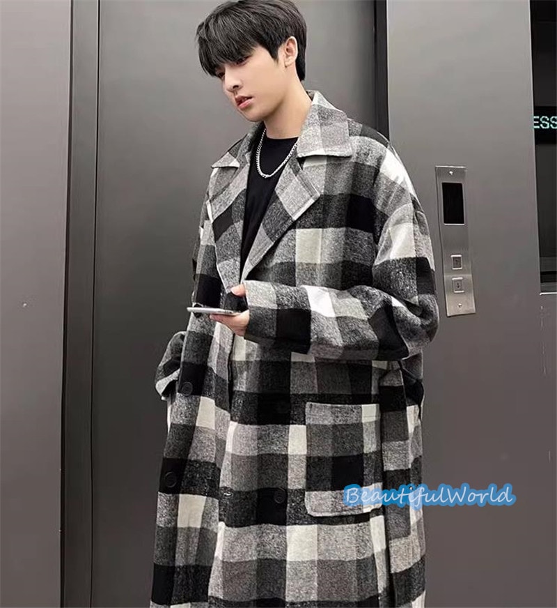 チェスターコート メンズ ミドルコート ロングコート ビジネスコートチェック柄 冬服アウター 紳士服 防寒 保温 秋冬 暖かい 暖かい 防寒着N38