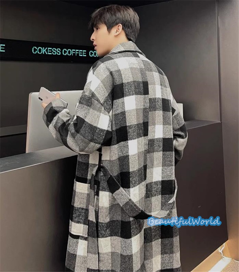 チェスターコート メンズ ミドルコート ロングコート ビジネスコートチェック柄 冬服アウター 紳士服 防寒 保温 秋冬 暖かい 暖かい 防寒着N38