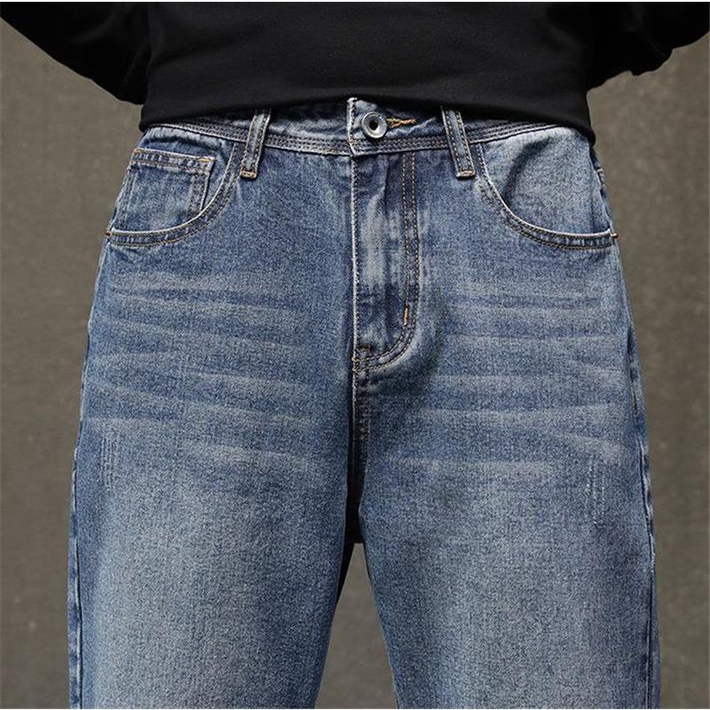 セール ジーンズ 裏起毛 メンズ デニムパンツ ボトムス ロング ストレート ジーパン ズボン カジュアル ゆったり 保温 厚手 コーデ ファション