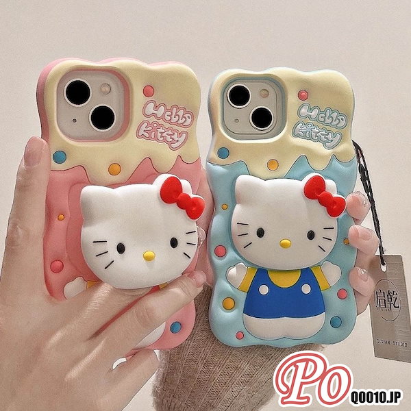 韓国キティ Qoo10] かわいい キティ iphoneケース キ