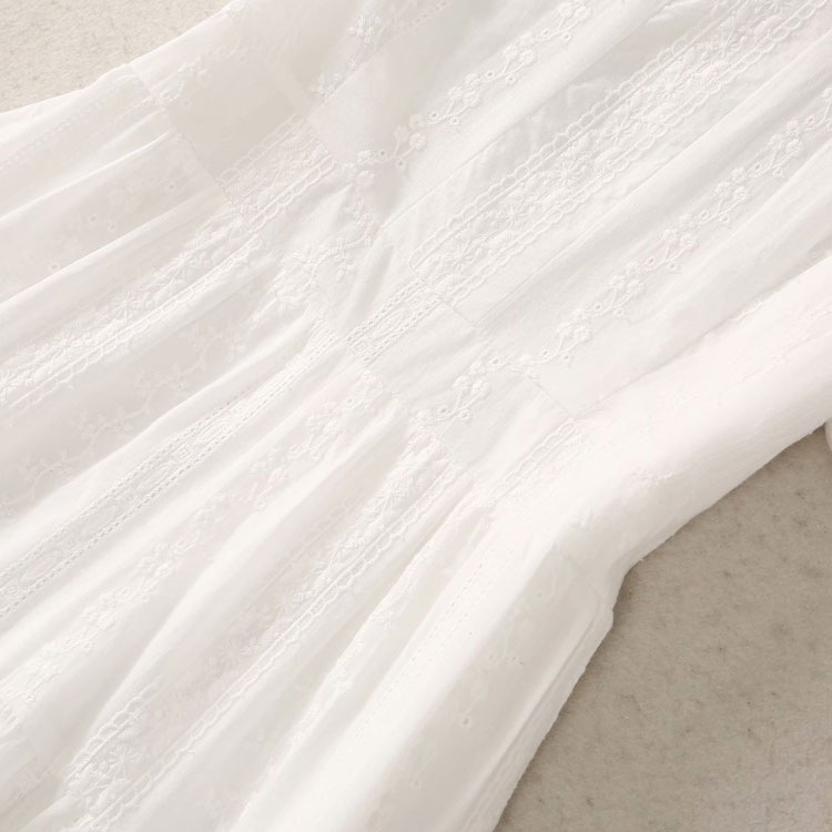 ワンピース レディース フレアワンピース S M L XL 韓国 ティアード 総レース ロング丈 半袖 Vネック レース フリル Aライン かわいい 大人可愛い こなれ感 ラフ フェミニン お洒落