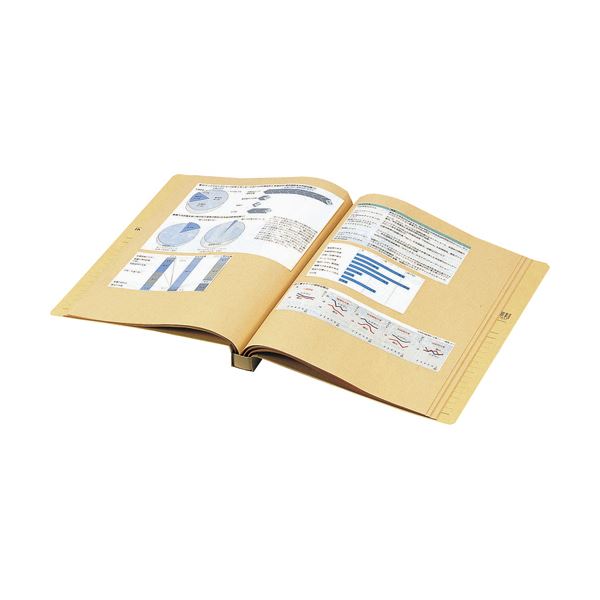 (まとめ) コクヨ スクラップブックD(とじこみ式) B4 中紙28枚 背幅25mm クラフト ラ-44N 1冊 (×30セット)