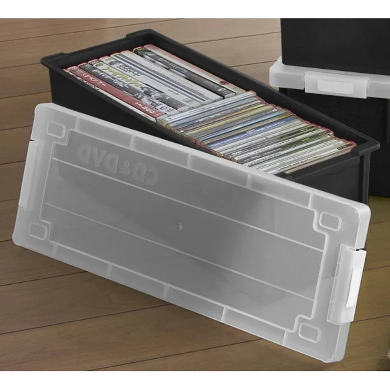 CDケース DVDケース 収納ケース フタ付き プラスチック 同色 6個組 おしゃれ ブラック CDケース DVDケース 収納ケース フタ付き プラスチック 同色 6個組 おしゃれ ブラック