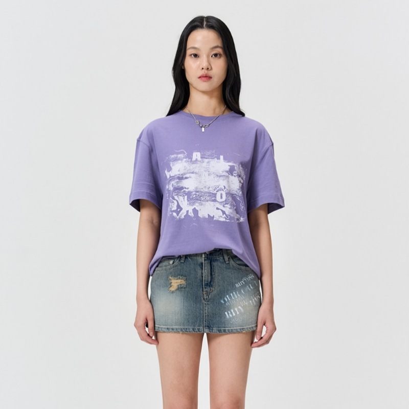 [WOOALONG]★24SS★韓国人気★Vibe T-shirt T-Shirt - 우알롱(WOOALONG)