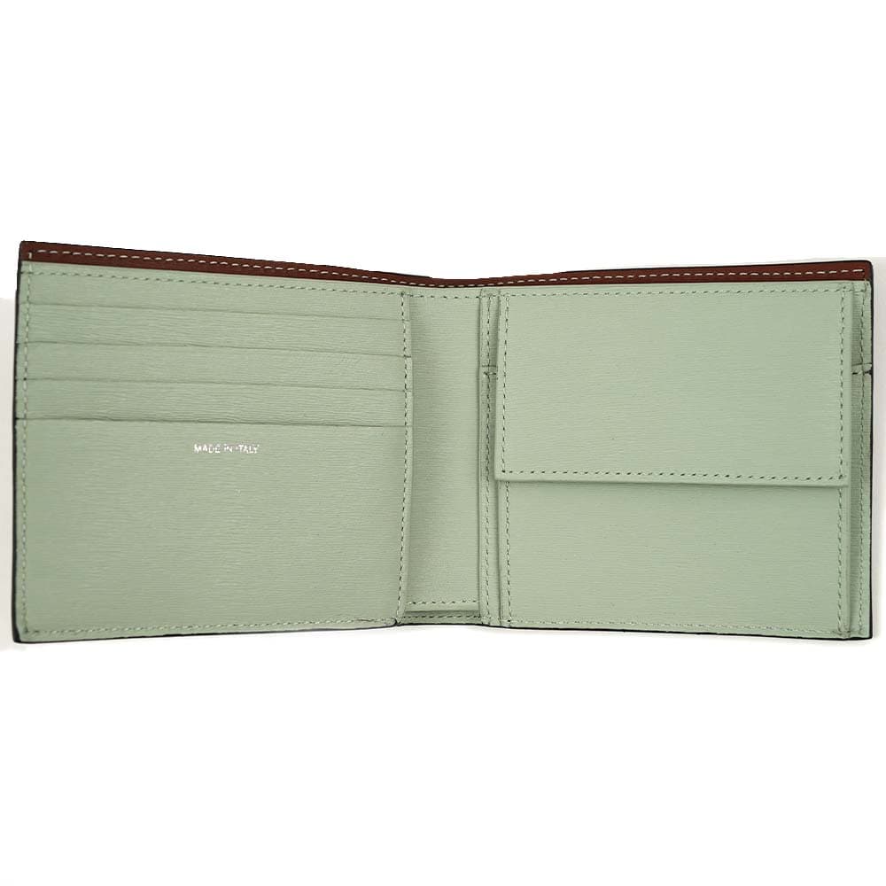 ポールスミス 財布 小銭入れ付 二つ折り財布 ブラック ミントグリーン PAUL SMITH M1A-4833-MSTRGS-79