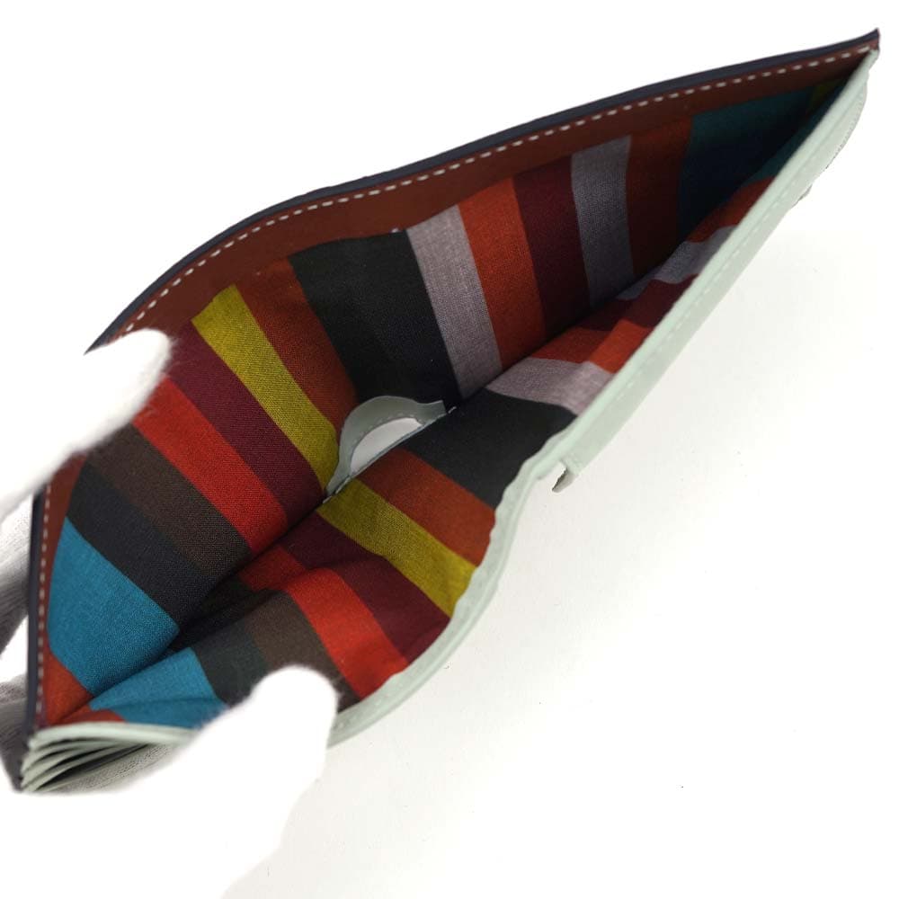 ポールスミス 財布 小銭入れ付 二つ折り財布 ブラック ミントグリーン PAUL SMITH M1A-4833-MSTRGS-79