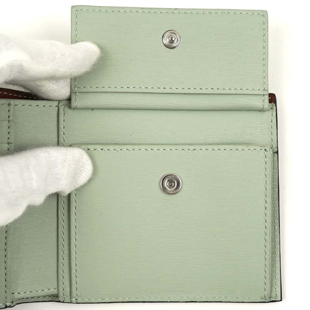 ポールスミス 財布 小銭入れ付 二つ折り財布 ブラック ミントグリーン PAUL SMITH M1A-4833-MSTRGS-79