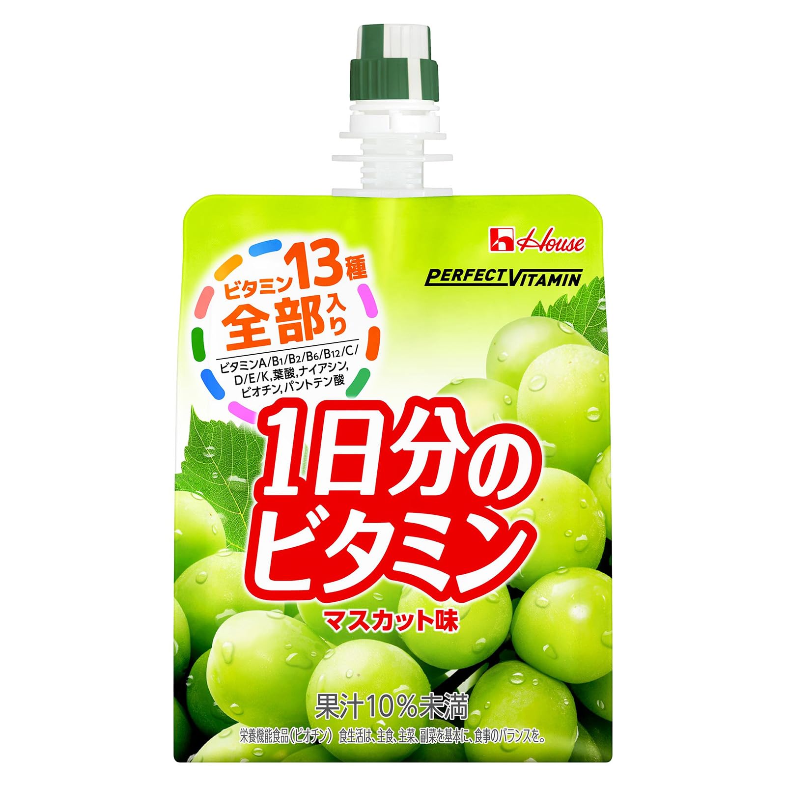 【Amazon.co.jp 限定】PERFECT VITAMIN 1日分のビタミンゼリー マスカット味 With 180g×24袋 ハウスウェルネスフーズ