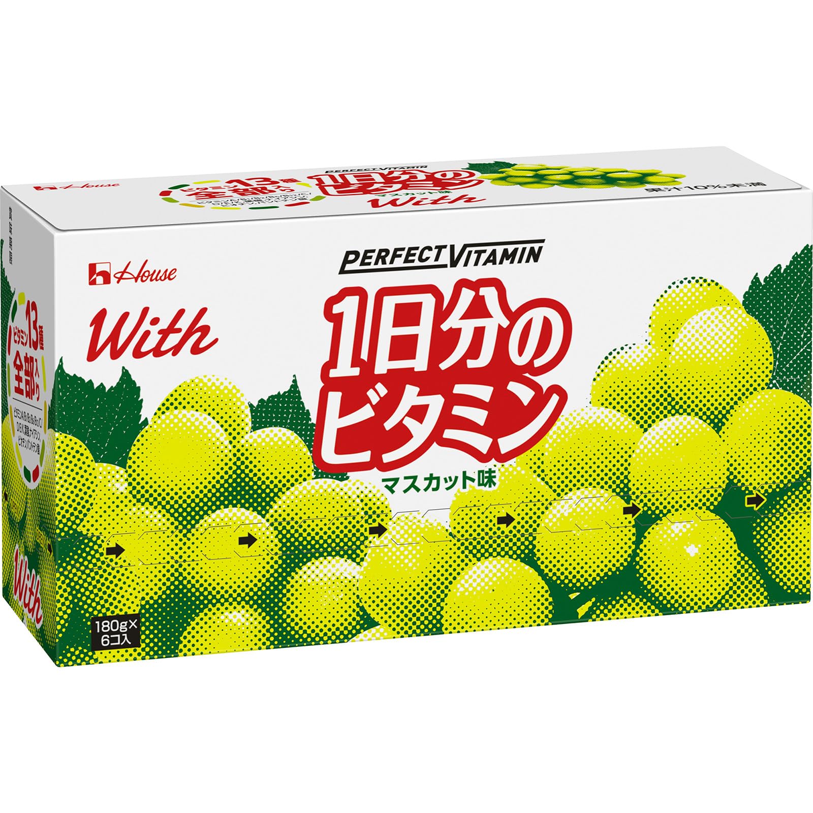 【Amazon.co.jp 限定】PERFECT VITAMIN 1日分のビタミンゼリー マスカット味 With 180g×24袋 ハウスウェルネスフーズ