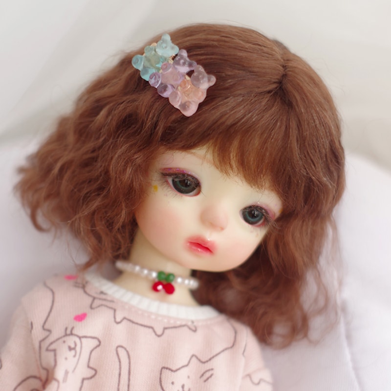 BJDドールウィッグ パーマ モヘア 小顔SD/MSD/幼SD/1/8サイズ球体関節人形用 BJDドールウィッグ パーマ モヘア 小顔SD/MSD/幼SD/1/8サイズ球体関節人形用