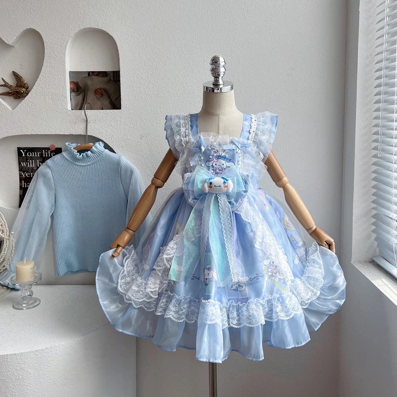 秋と冬の新しいスタイルの女の子メッシュスカート漫画子供の誕生日ドレススカートセータースカート 子供服子供スカート 24男女兼用その他の子供服その他