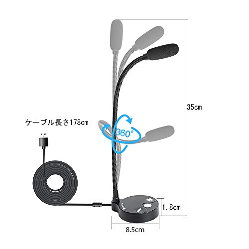 MAONO USBマイク コンデンサーマイク PCマイク タッチミュート式会議マイク 単一指向性 ボリュームコントロール/ヘッドホン端口/LED指示ライト付き フル金属製 録音/Skype/zoom会 mdprevattcaulkingandwaterproofing.com