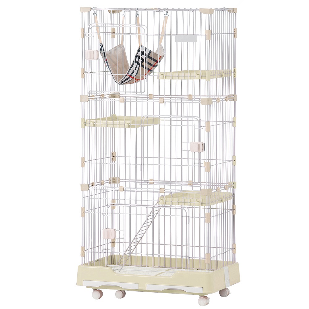 猫 ケージ キャットケージ ペットケージ キャスター付 猫ゲージ 大型 多頭飼い ネコドア キャットハウス 1段2段3段可能 留守番 保護 脱走防止 おしゃれ (3段,クリームイエロー) 猫 ケージ キャットケージ ペットケージ キャスター付 猫ゲージ 大型 多頭飼い ネコドア キャットハウス 1段2段3段可能 留守番 保護 脱走防止 おしゃれ (3段,クリームイエロー)
