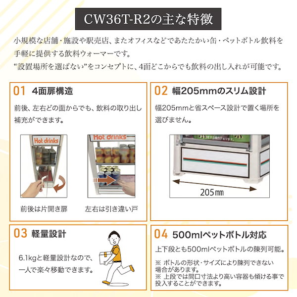 日本ヒーター缶ウォーマーCW36-R2ホットドリンク - その他