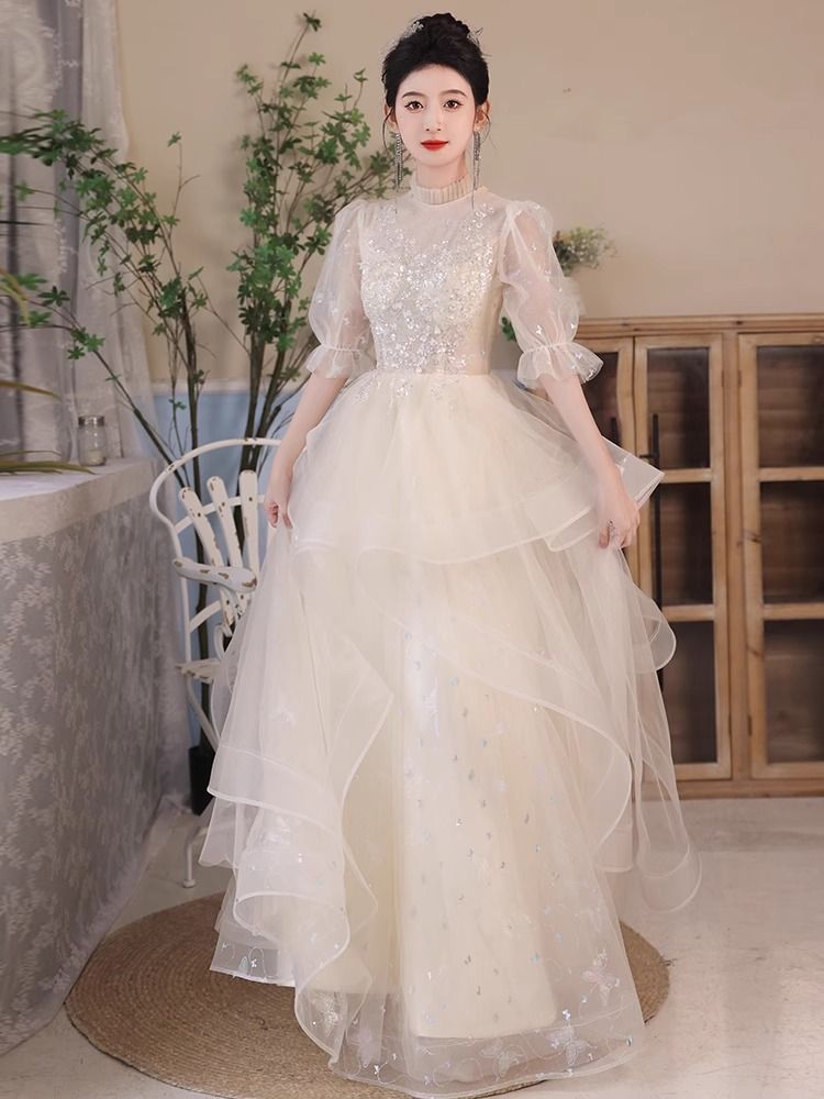 結婚式ドレス ロング 個性的 パーティードレス 二次会 お呼ばれ Aライン レース レディース ワンピース 大人 20代 30代 40代 結婚式 披露宴 演奏会 ホスト パーティー