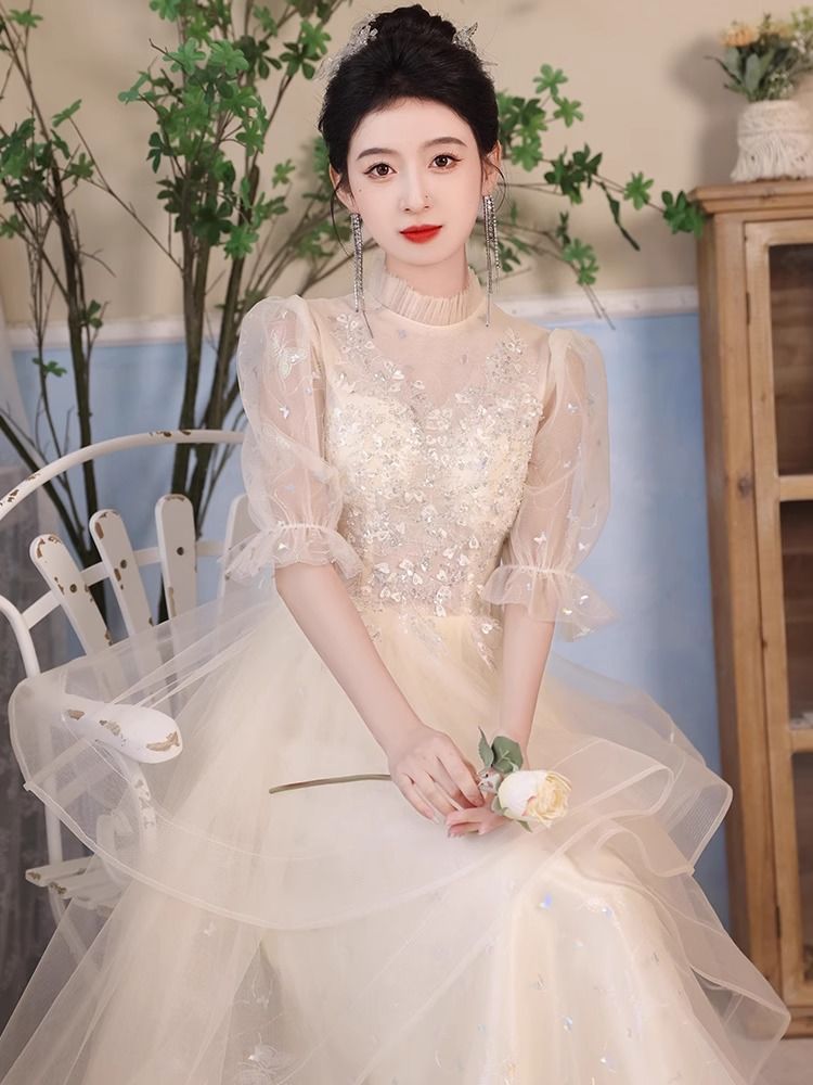 結婚式ドレス ロング 個性的 パーティードレス 二次会 お呼ばれ Aライン レース レディース ワンピース 大人 20代 30代 40代 結婚式 披露宴 演奏会 ホスト パーティー