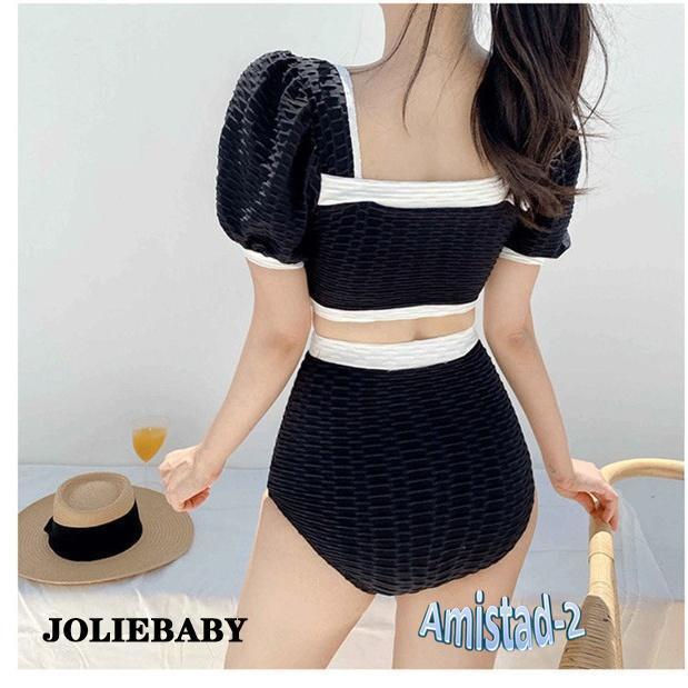 水着 ビキニ スイムウェア ワンピース セパレート 半袖 切り替えデザイン セット 上下セット 2点セット ツーピース かわいい 大人可愛い きれいめ