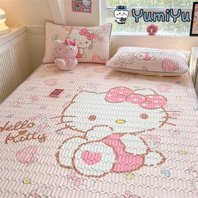 サンリオ - サンリオ　ハローキティ　冷感寝具セット ハローキティ 冷感 寝具セット（ダブル 敷パッド・枕パッド