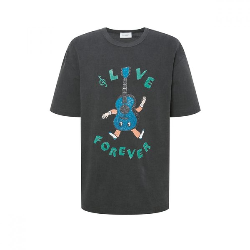 [25SS] [HIS] [バスキング] ビンテージグラフィック T シャツ HZTS5E803CG