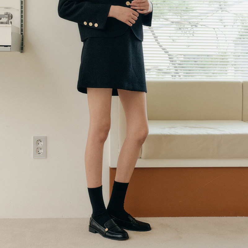 ラウンドツイードスカート [2カラー]