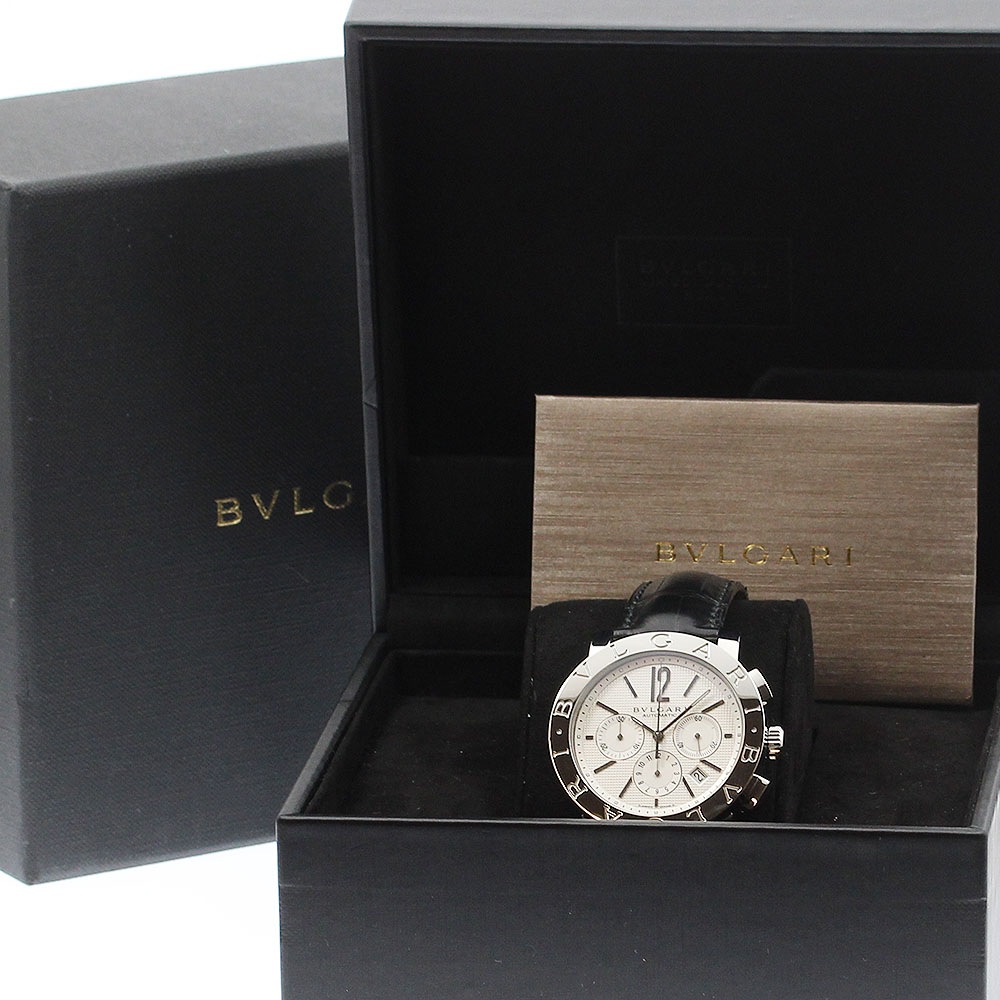 ブルガリ BVLGARI BB42SLCH ブルガリブルガリ デイト クロノグラフ 自動巻き メンズ 良品 箱・保証書付き_903206【中古】