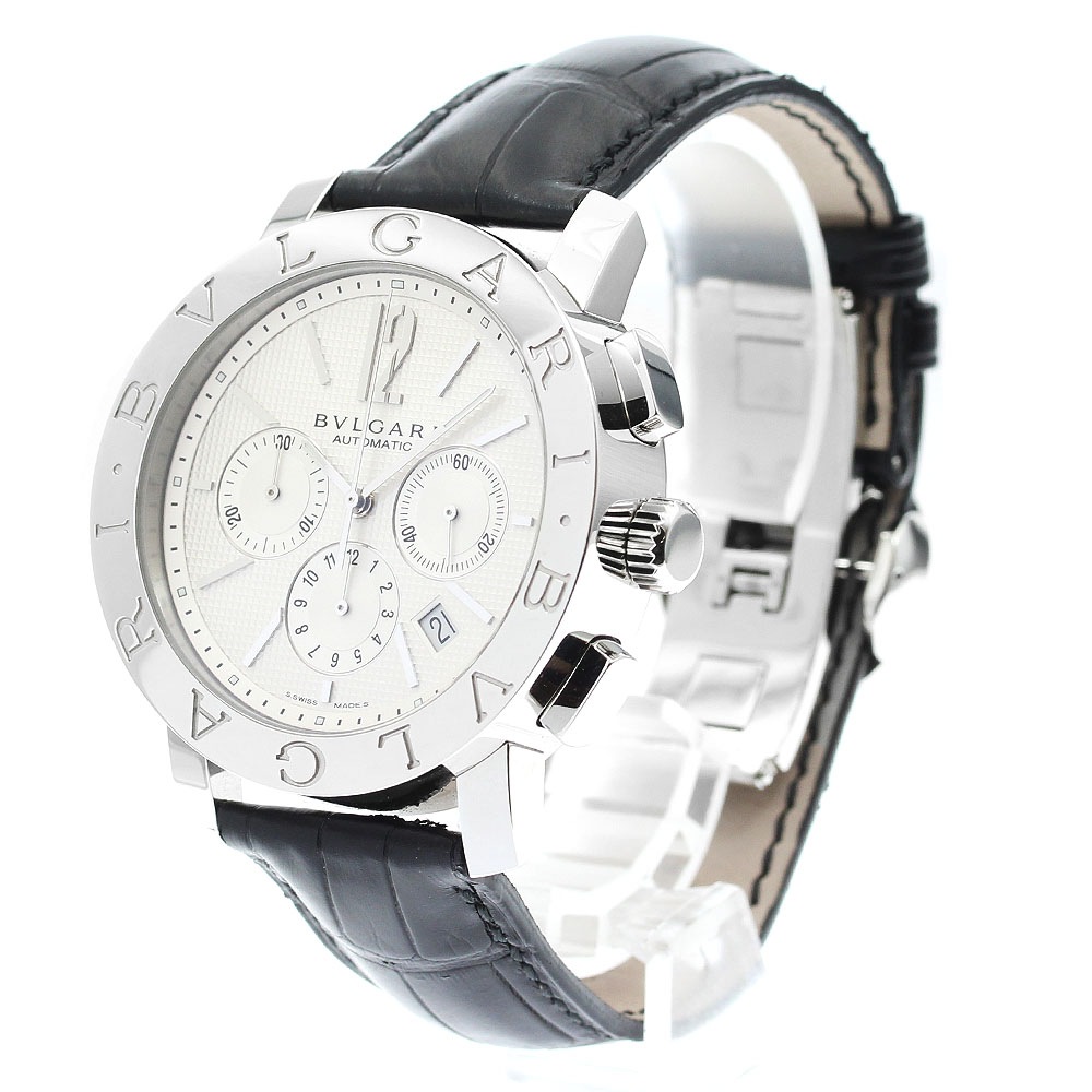 ブルガリ BVLGARI BB42SLCH ブルガリブルガリ デイト クロノグラフ 自動巻き メンズ 良品 箱・保証書付き_903206【中古】