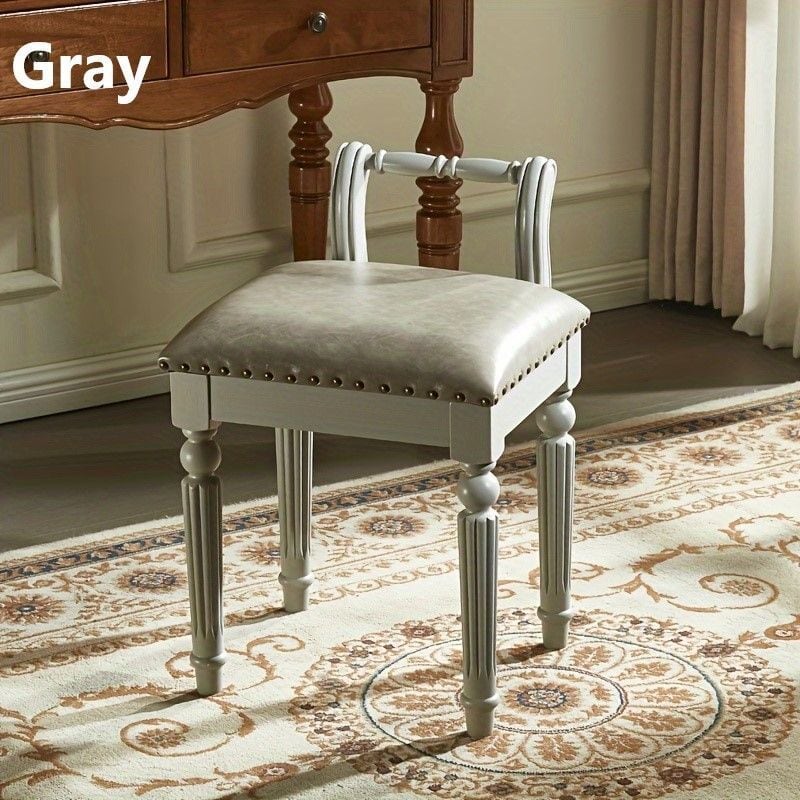 ドレッサー チェア ラグジュアリー レザー 調 生地 おしゃれ かわいい インテリア 北欧 スツール オットマン 化粧 椅子 ホワイト 4-7 ドレッサー チェア ラグジュアリー レザー 調 生地 おしゃれ かわいい インテリア 北欧 スツール オットマン 化粧 椅子 ホワイト 4-7