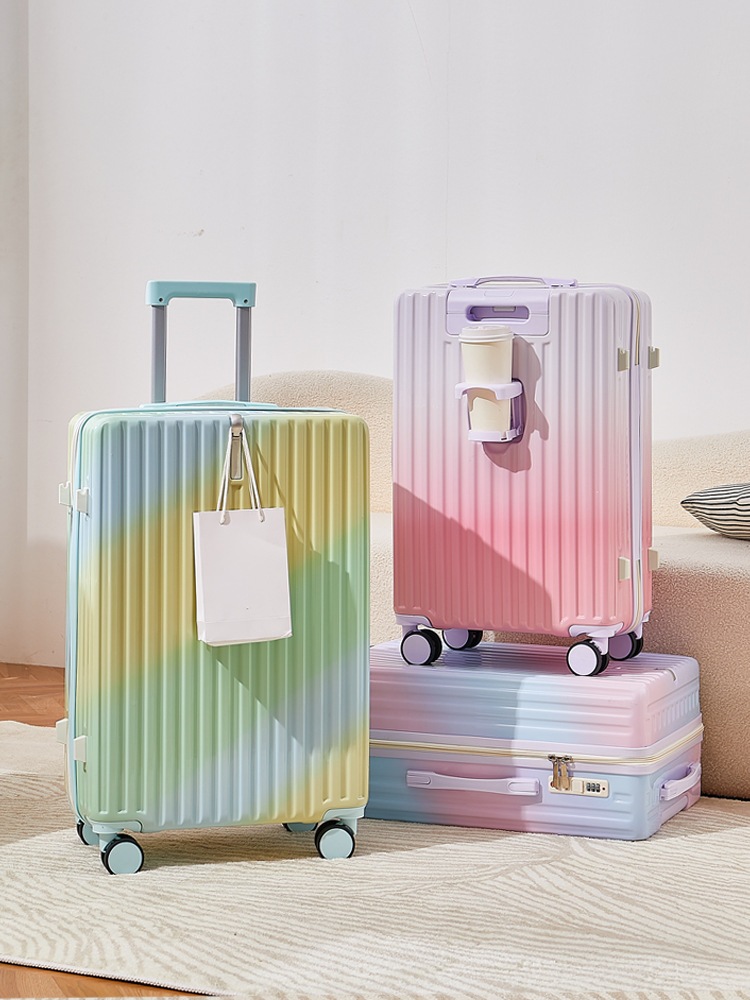 小清新グラデーション色スーツケース新型女性20インチ高颜値タイ旅行箱学生24パスワード