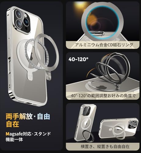 iPhone16 Pro用クリアケース ロック・MagSafe対応 9H強化ガラス