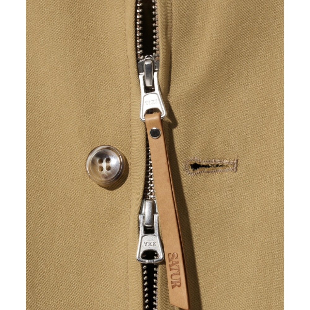 SATUR レッシュコットンヘリントンジャケットサンドベージュ SATUR レッシュコットンヘリントンジャケットサンドベージュ