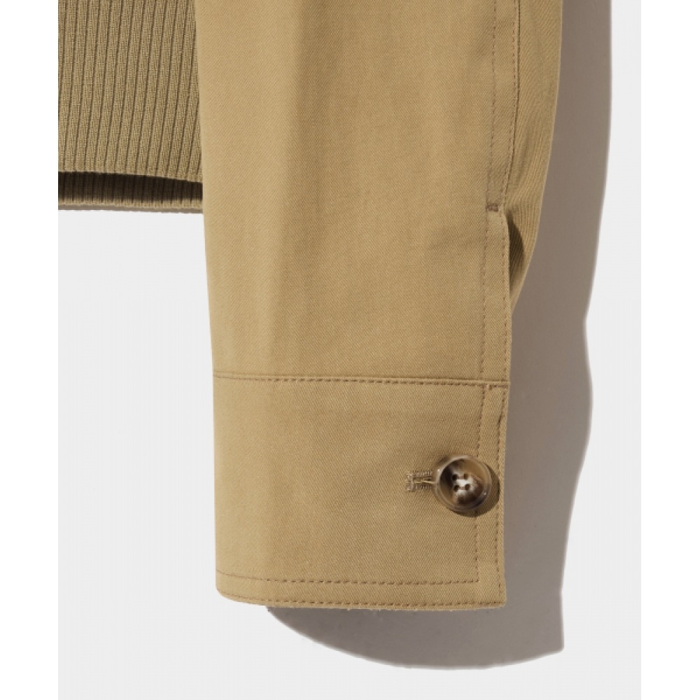 SATUR レッシュコットンヘリントンジャケットサンドベージュ SATUR レッシュコットンヘリントンジャケットサンドベージュ