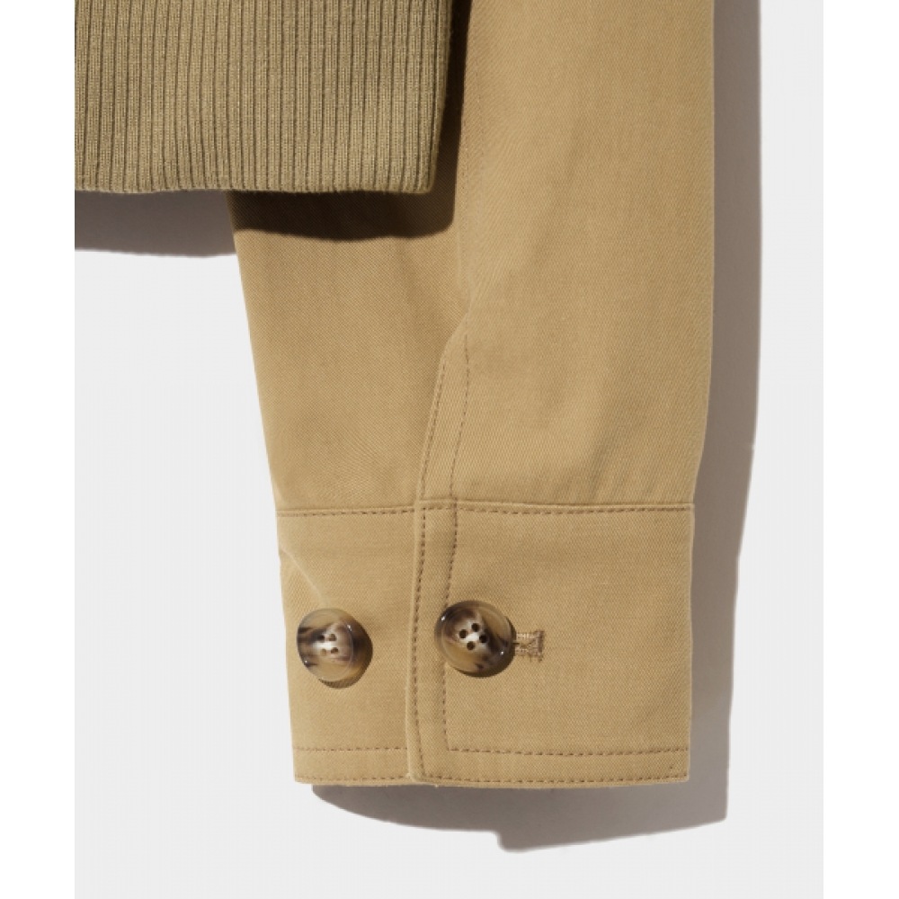 SATUR レッシュコットンヘリントンジャケットサンドベージュ SATUR レッシュコットンヘリントンジャケットサンドベージュ